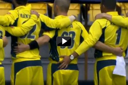 Viral Video: Cricketer grabs teammate's butt during national anthem