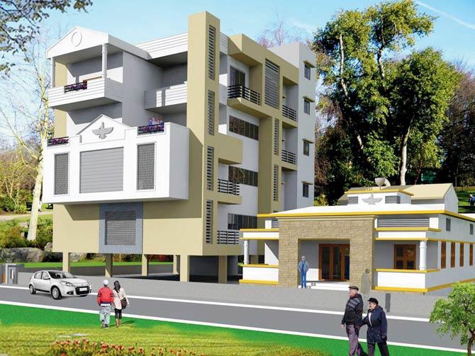 An artist’s impression of the Kopar Khairane complex housing the Agiary, community centre and old age home