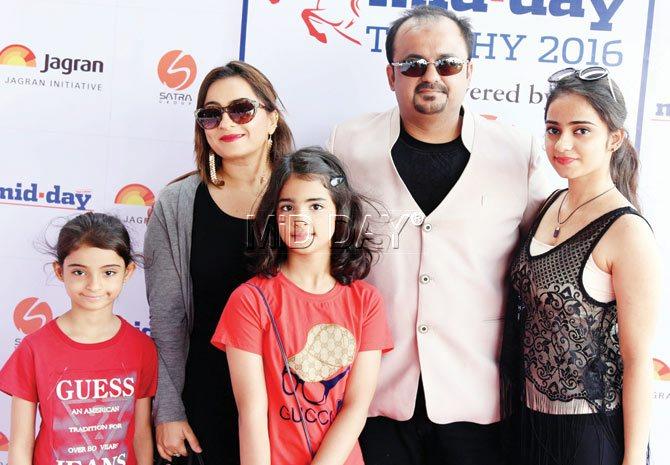 Real estate developer Shadaab Patel with wife Fabiha and daughters Raiqa, Neymat and Muskaan