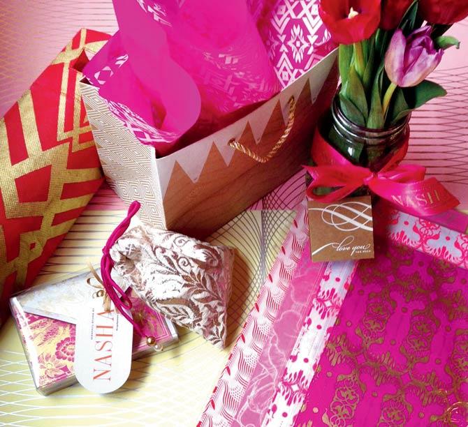 Gift wrapping paraphernalia by the studio