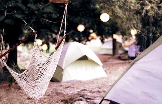 The campsite in Uttan. Pic courtesy/White Collar Hippie
