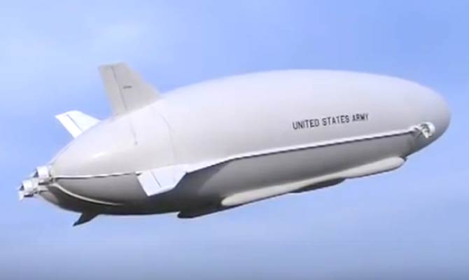 A still showing the Airlander 10 from the video above