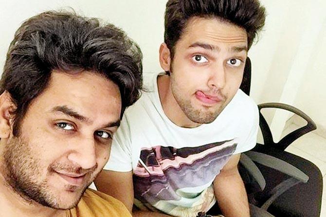File pic of producer Vikas Gupta (left) with actor Parth Samthaan 