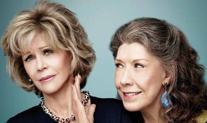 Also part of the movie library are (above) comedy TV series Grace and Frankie 