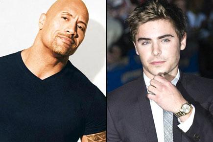 Dwayne Johnson gives 'nice tits' compliment to Zac Efron
