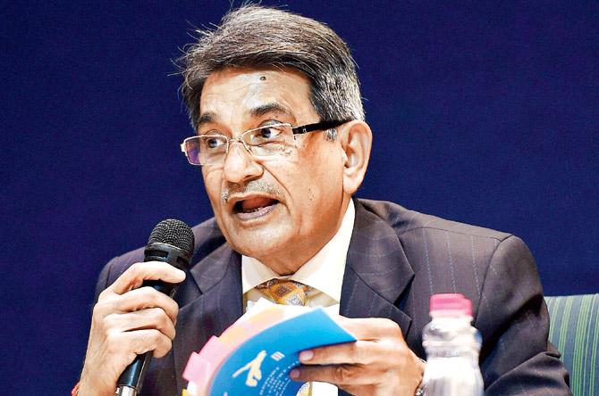 RM Lodha addresses the media after tabling the committee