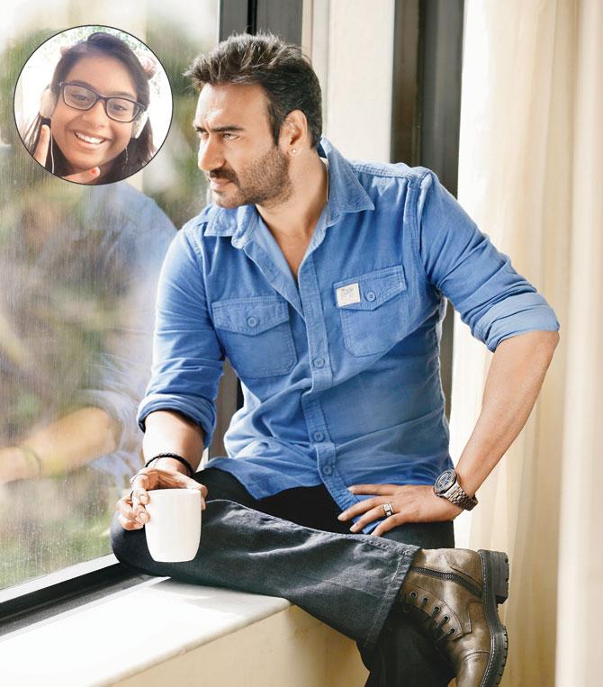 Ajay Devgn and (inset) Nysa