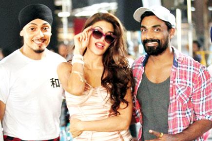 Jacqueline Fernandez shoots for a music video in an old Mumbai mill