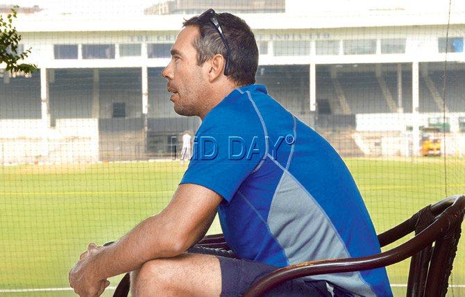 Former South Africa cricketer Nicky Boje at the Cricket Club of India, Churchgate, yesterday. Pics/Satej Shinde