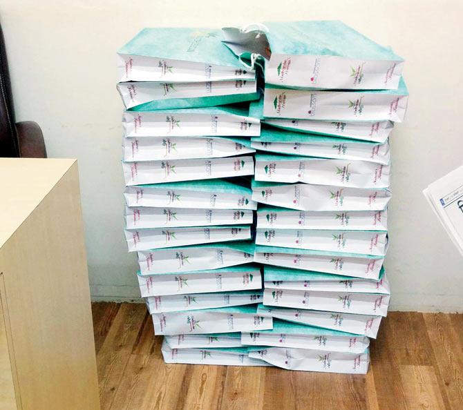 Stack of pamphlets at BMC office