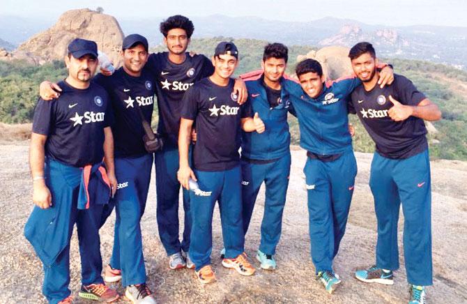 The India under-19 cricket team at the boot camp in Karnataka recently