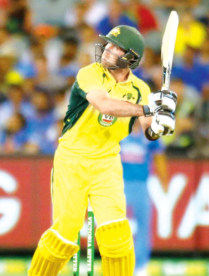 Australia Glenn Maxwell hooks during the third ODI against India at the Melbourne Cricket Ground on January 17. Pic/Getty Images