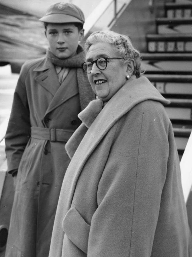 A picture from December 21, 1955, shows crime writer Agatha Christie. PIC/Getty Images