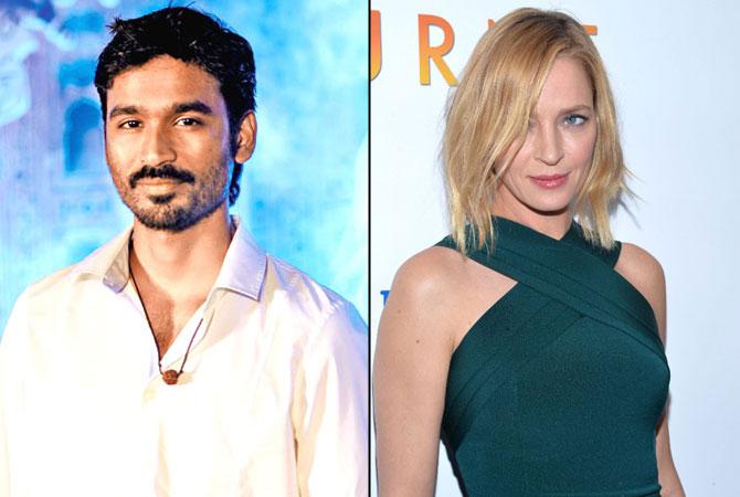 Dhanush (File pic) and Uma Thurman (Pic/AFP)