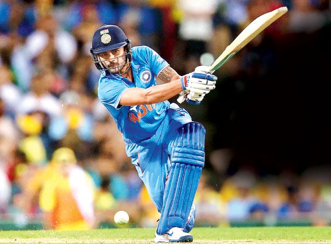 Centurion Manish Pandey during the fifth ODI against Australia in Sydney on Saturday. Pic/AFP