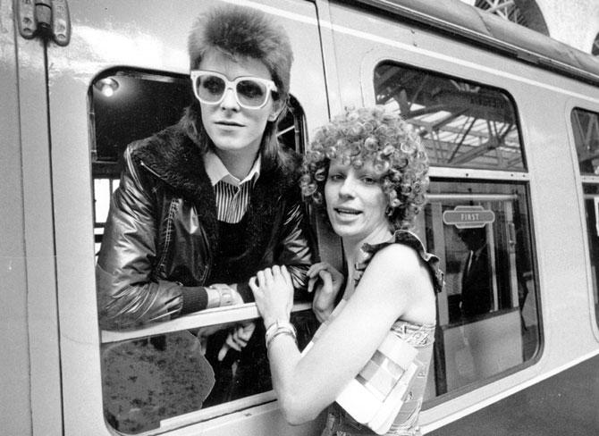 David Bowie with ex-wife Angie