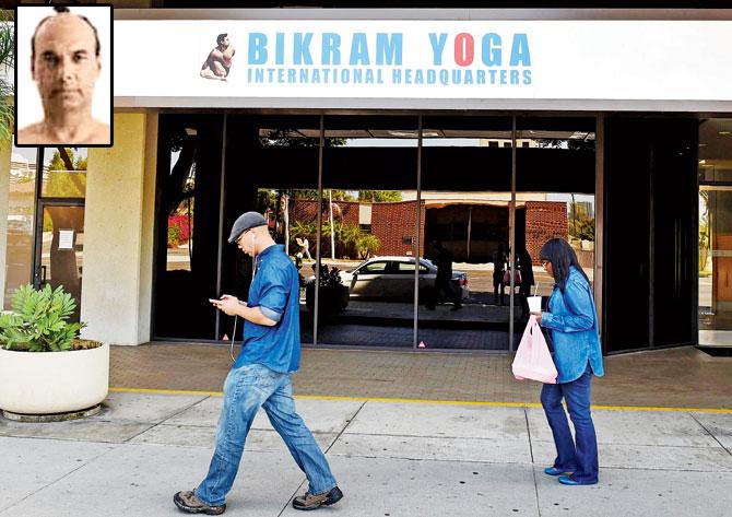 The Bikram Yoga headquarters in Los Angeles, California (Pic/AFP). Inset: Bikram Choudhury