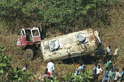 Two, including driver, killed as milk tanker skids on Malshej Ghat Highway