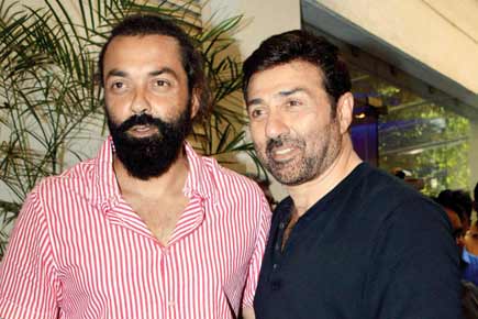 Spotted: Bobby and Sunny Deol at a studio in Mumbai