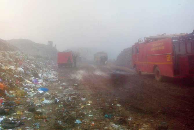 The Deonar dumping ground was engulfed in smoke till Saturday