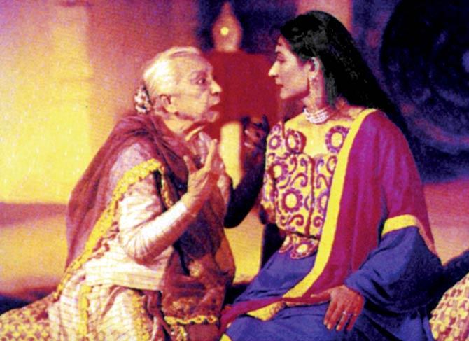 The late Zohra Sehgal in a scene from The Legend of Ram, Prince of India