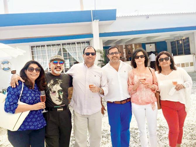 Ashim and Bharti Mongia with guests at the Boardwalk