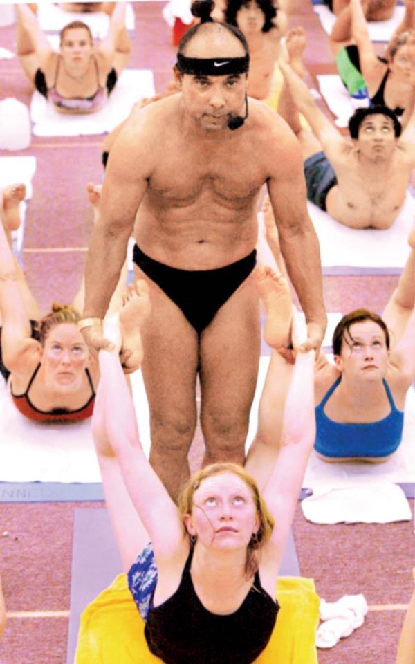 Bikram gets to work on a student. File pic/Getty Images