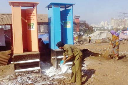 BMC installs bio-toilets for victims of the Damu Nagar fire at Kandivli