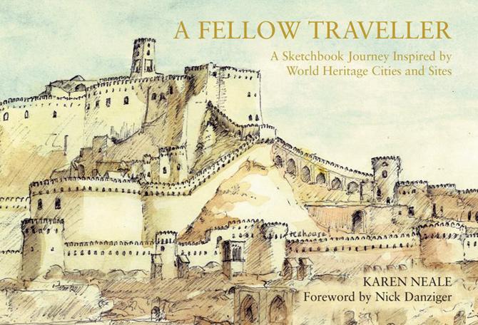 Front cover of A Fellow Traveller depicting Arg-e-Bam  in Iran