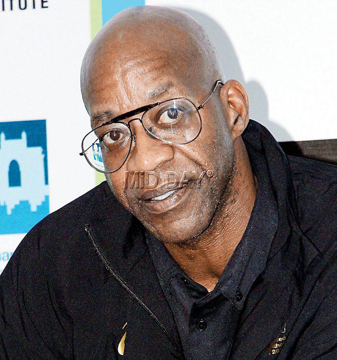 Edwin Moses at a media conference yesterday. PIC/ONKAR DEVLEKAR 
