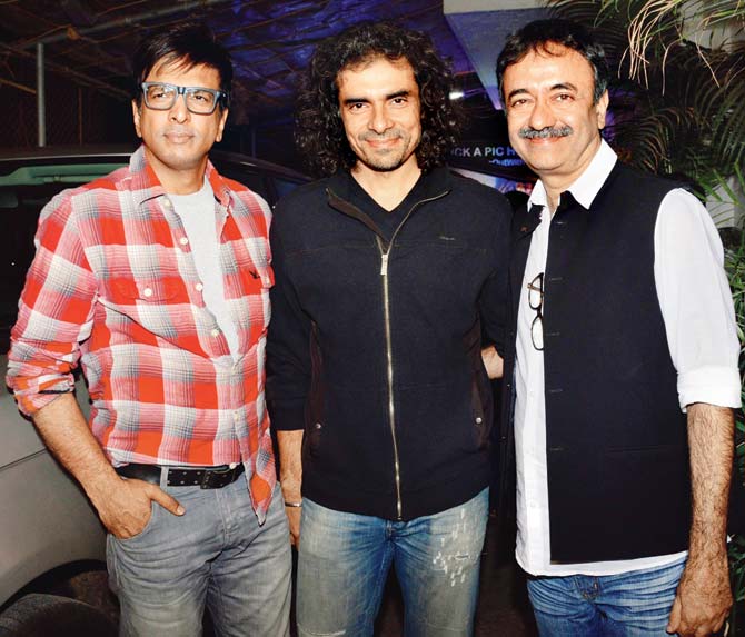 (L-R) Jaaved Jaaferi, Imtiaz Ali and Rajkumar Hirani