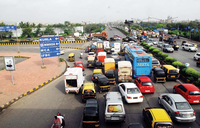 Motorists who complain of traffic jams at Kalanagar junction will soon be able to bypass the area via the soon-to-built flyover. File pic