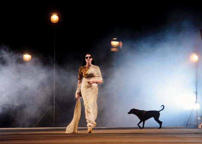 Shinde’s picture of a canine joining a model on the ramp for the Lakme Fashion Week 2015 was one of the images selected for the Press Club’s Mumbai Moments 2016 calendar