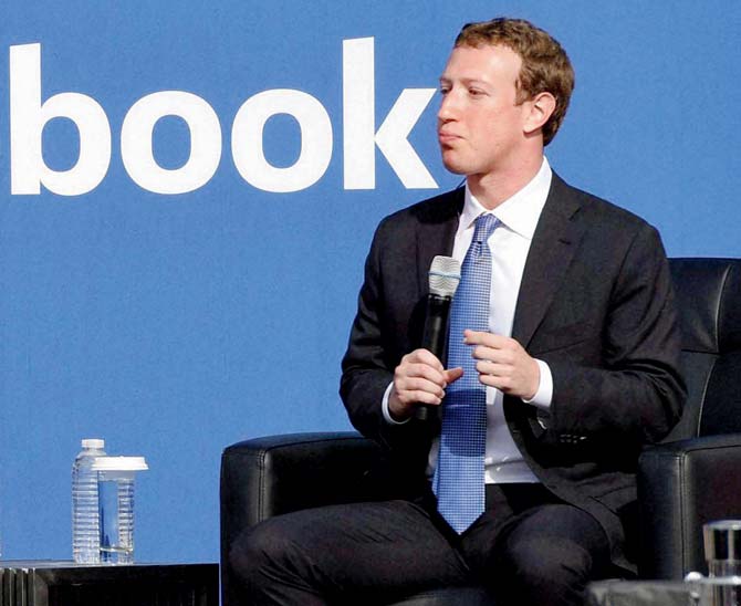 Chairman and CEO of Facebook Mark Zuckerberg. File pic