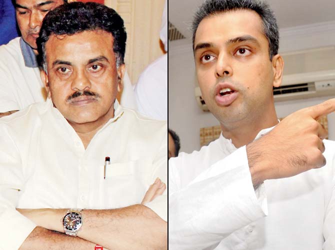 Milind Deora could inherit the political legacy of his father, the late Murli Deora, who headed Mumbai Congress for more than two decades; (left) MRCC chief Sanjay Nirupam is in trouble despite apologising for the multiple gaffes in the party mouthpiece edited by him. File pics