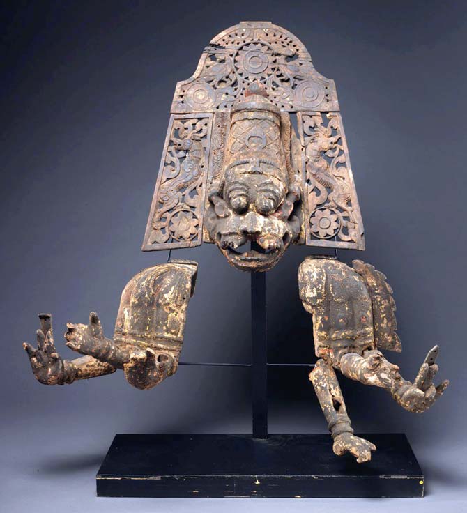 Narasimha, Vishnu’s Man-Lion Avatar, ca. 1700–1750. Southern India, Tamil Nadu, probably Thanjavur district. Wood with cloth and polychrome. Pic courtesy/The Metropolitan Museum of Art