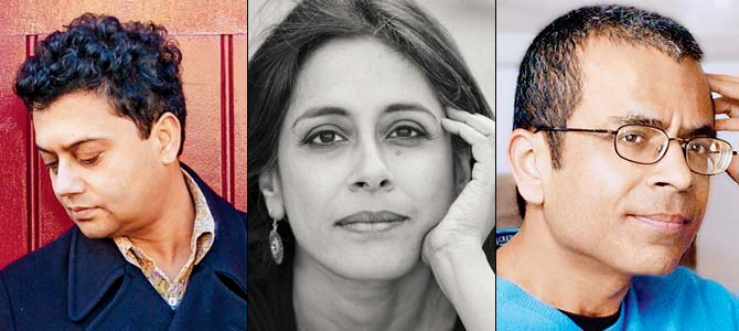 (Clockwise from above) Neel Mukherjee, Akhil Sharma and Anuradha Roy. Pics courtesy/Francesca Mantovani-Opale, nick tucker & bill murray