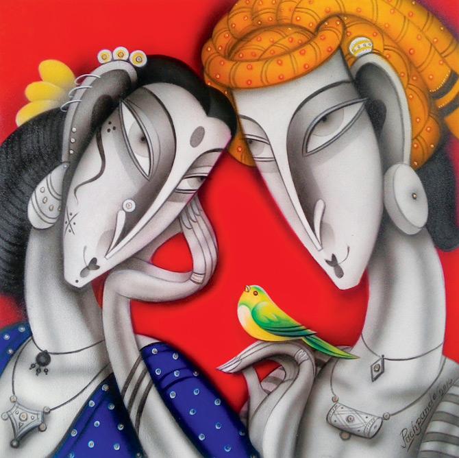 A painting by Ramesh Pachpande