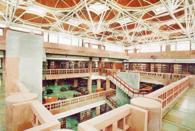 An interior shot of the Parliament Library designed by Raj Rewal.  PIC COURTESY/ParliamentLibrary
