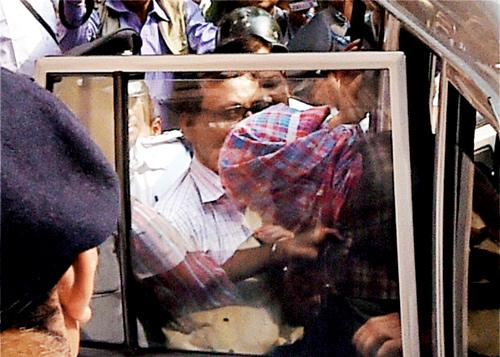 Sambia Sohrab being produced in a city court in Kolkata on Sunday. PIC/PTI 