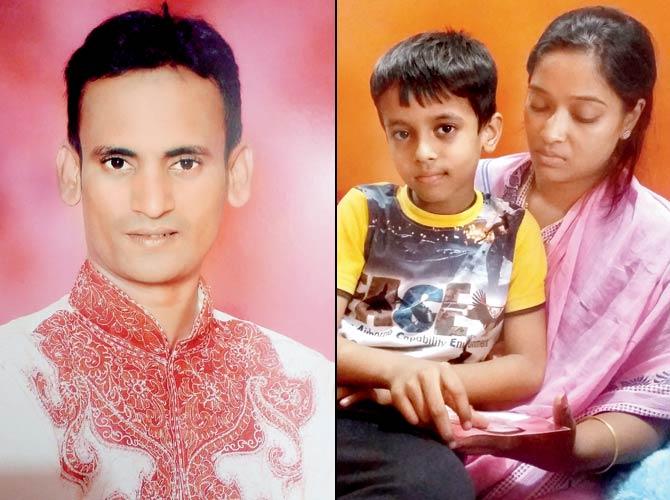 Sanjay Chauhan (left) leaves behind wife Pallavi (right) and a son