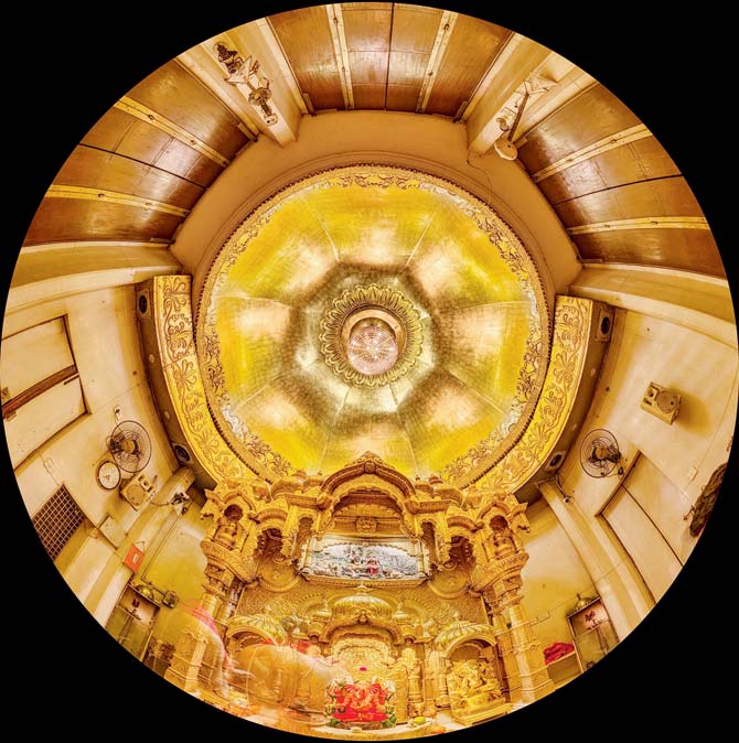 The dome of Siddhivinayak temple