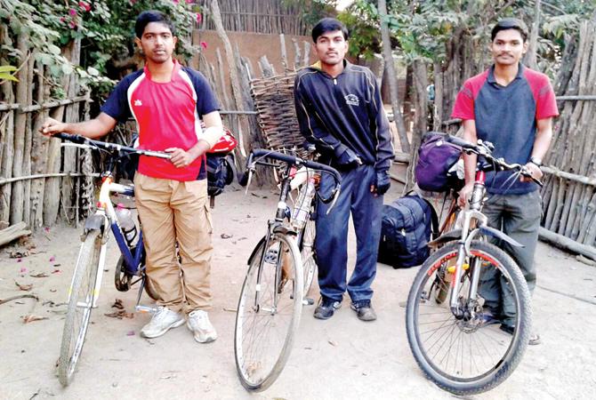 The three men who were abducted by Maoists.