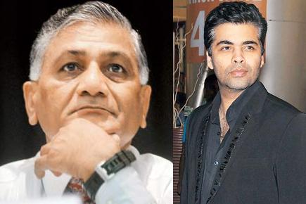 'Go and beat him': VK Singh on Karan Johar's 'intolerance' remark