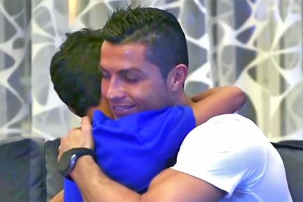 Watch video: Cristiano Ronaldo gets an 'artistic' gift from his son