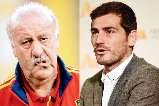Vicente del Bosque and Iker Casillas