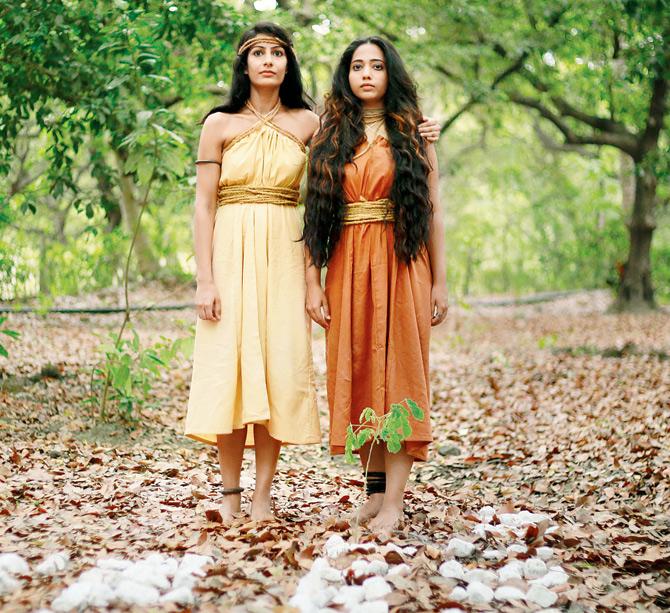 Shynee Narang (left) and Prashashti Suvarna in a still from the video