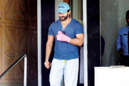Spotted: Saif Ali Khan with his hand in cast outside Mumbai hospital