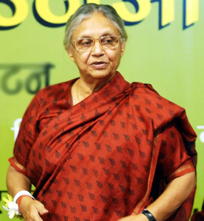 Former Delhi Chief Minister Sheila Dikshit. File pic