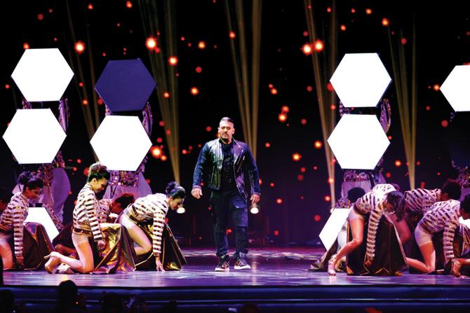 Salman Khan performs to his hit numbers